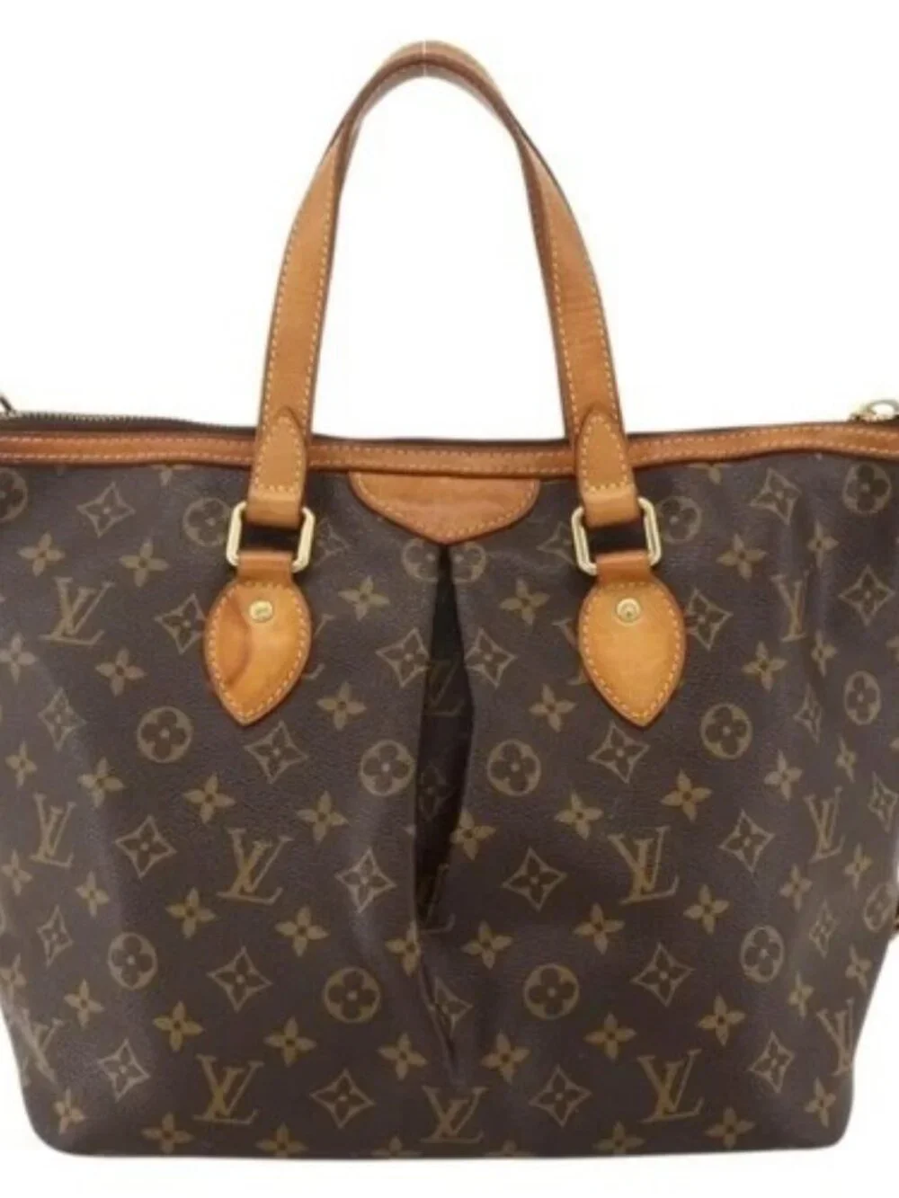 LOUIS VUITTON Monogram Palermo PM Tote Bag M40145 LV Auth YKZ1236